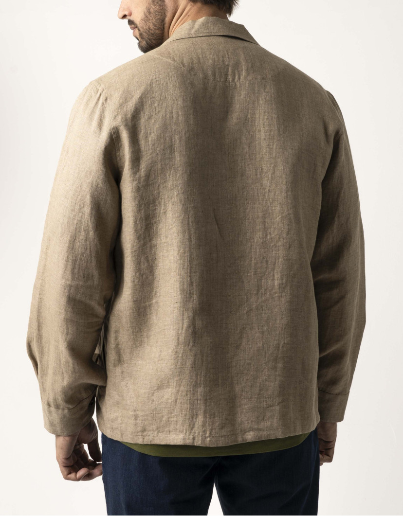 Castello d'Oro Beige Linen Safari Jacket image